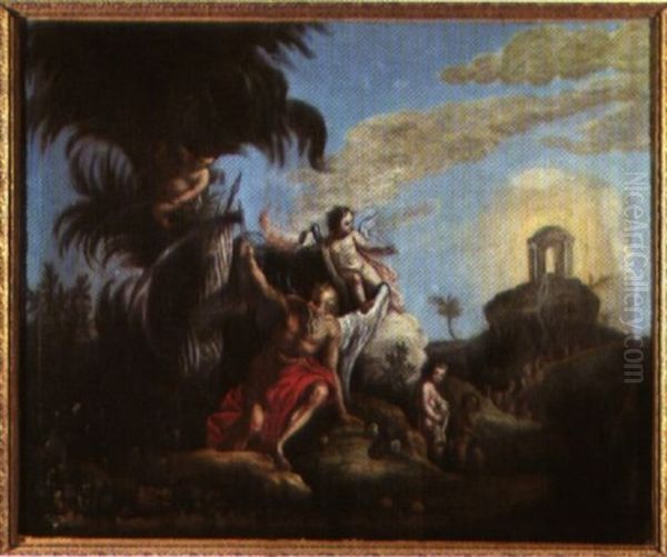 Allegorie De L'histoire Oil Painting by Jacques de Lajoue