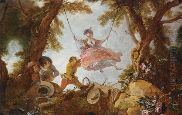 The Swing Oil Painting by Jacques de Lajoue