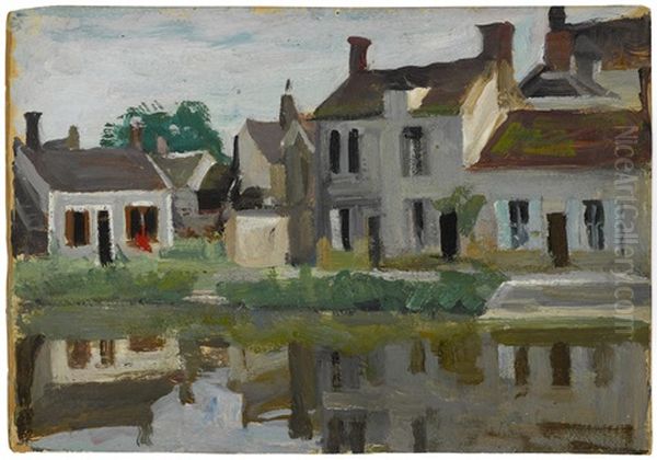 Two Works: 'canal View' Together With 'france' First: 17.5 X 25cm (6 7/8 X Oil Painting by Arnold Borisovich Lakhovsky