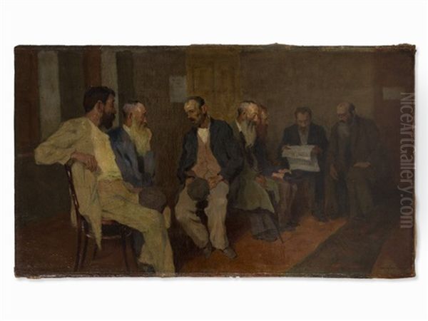 Group Portrait Oil Painting by Arnold Borisovich Lakhovsky