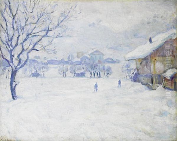 Megeve In Winter Oil Painting by Arnold Borisovich Lakhovsky