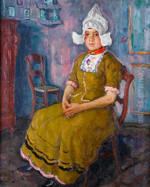 Jeune Hollandaise Oil Painting by Arnold Borisovich Lakhovsky