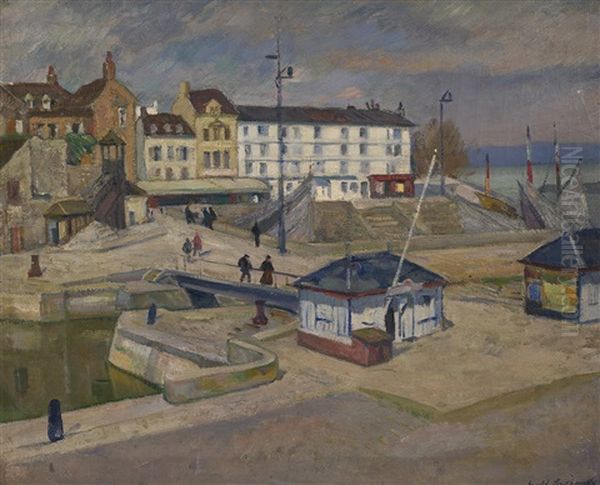 Seaside Townscape Oil Painting by Arnold Borisovich Lakhovsky