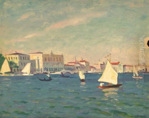 View Of Venice Oil Painting by Arnold Borisovich Lakhovsky