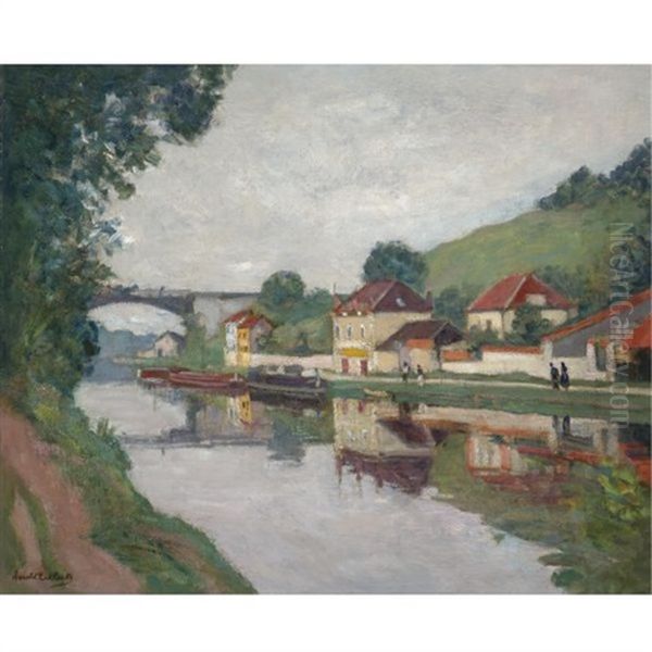 Riverside Path Oil Painting by Arnold Borisovich Lakhovsky