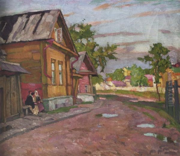 After The Rain, Pskov Oil Painting by Arnold Borisovich Lakhovsky