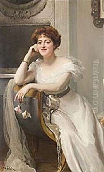 Lady Saphire Oil Painting by Jacques de Lalaing