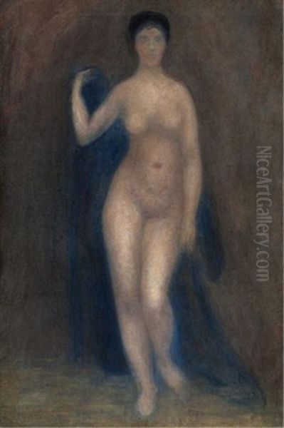 Standing Nude Oil Painting by Alfred Laliberte