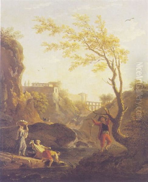 Veduta Di Tivoli Oil Painting by Jean Baptiste Lallemand