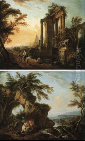 La Fuite En Egypte Oil Painting by Jean Baptiste Lallemand