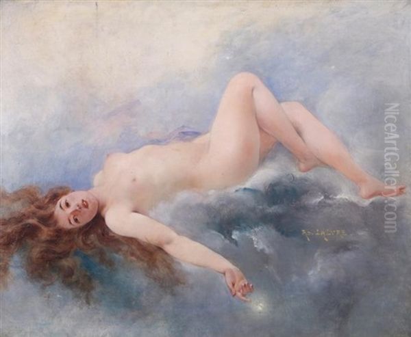 Nu Au Nuage Oil Painting by Adolphe Lalire LaLyre