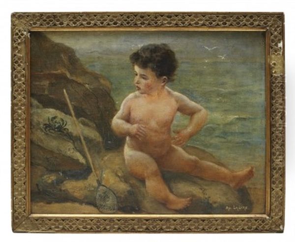 Krabbfiskare Oil Painting by Adolphe Lalire LaLyre