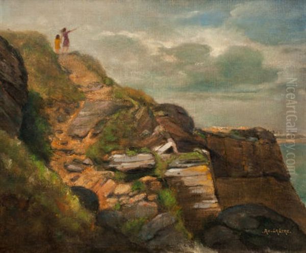 The View From The Top Oil Painting by Adolphe Lalire LaLyre