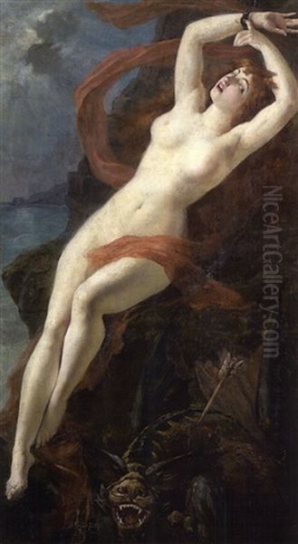 Andromede Et La Meduse Oil Painting by Adolphe Lalire LaLyre