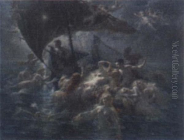 Song Of The Seas Oil Painting by Adolphe Lalire LaLyre