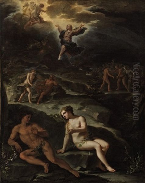 The Garden Of Eden Oil Painting by Giovanni Battista Lama