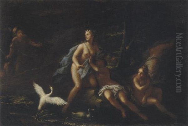 Diana E Atteone Oil Painting by Giovanni Battista Lama