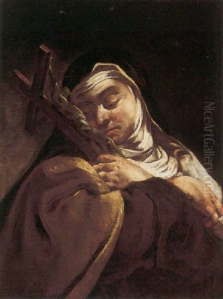 Saint Teresa Of Avila Oil Painting by Giulia (Lisalba) Lama