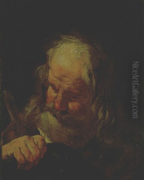 Vecchio Barbuto Oil Painting by Giulia (Lisalba) Lama