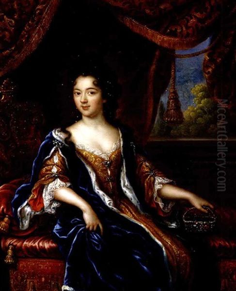 Marie Therese De Bourbon, Princesse De Conty Oil Painting by Florent de LaMare-Richart