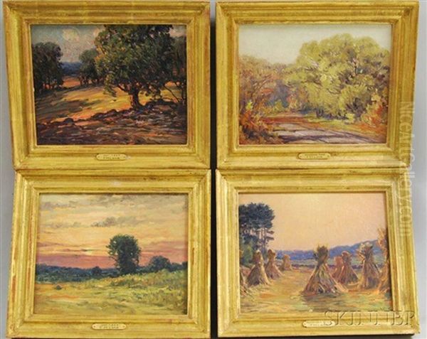 Four Landscapes Oil Painting by Frederick Mortimer Lamb