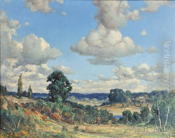 Summer Landscape Vista Oil Painting by Frederick Mortimer Lamb