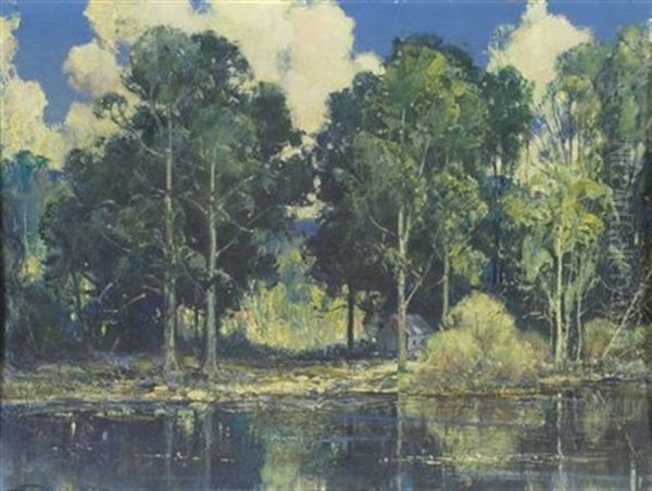 Summer Cabin Oil Painting by Frederick Mortimer Lamb