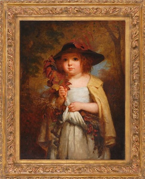 Autumn Leaves Oil Painting by George Cochran Lambdin