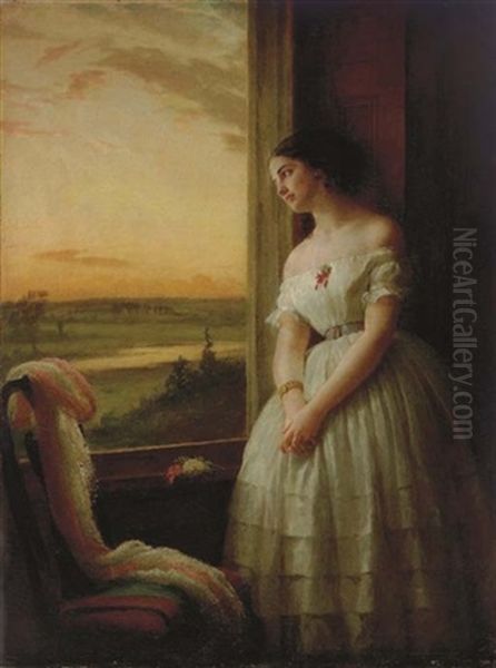 Reverie: Sunset Musings Oil Painting by George Cochran Lambdin