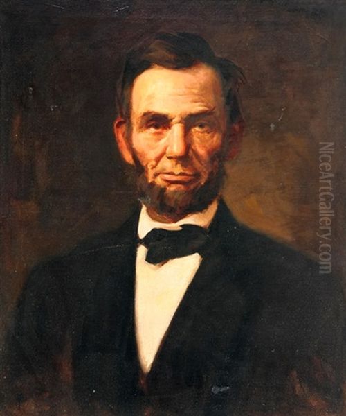 President Abraham Lincoln Oil Painting by James Reid Lambdin