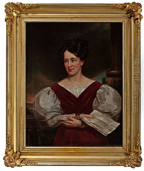 Wedding Portrait Of Mary Corcoran Oil Painting by James Reid Lambdin