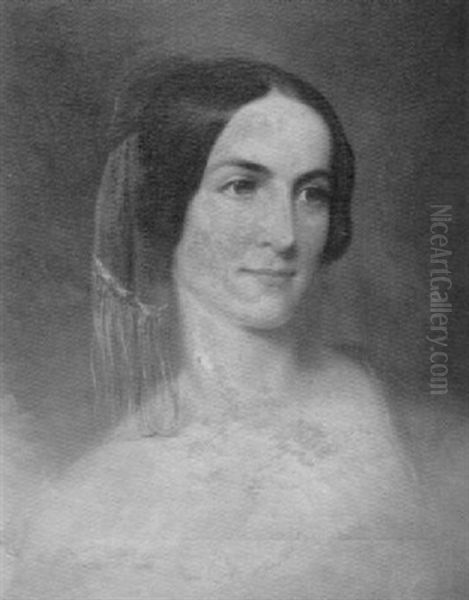 Portrait Of Mrs. Mcilvane Of Philadelphia Oil Painting by James Reid Lambdin