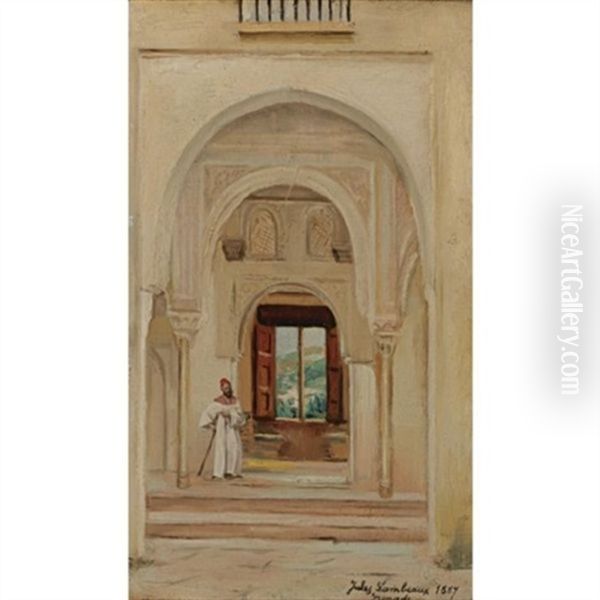 Patio De La Mesquita Oil Painting by Jef Lambeaux