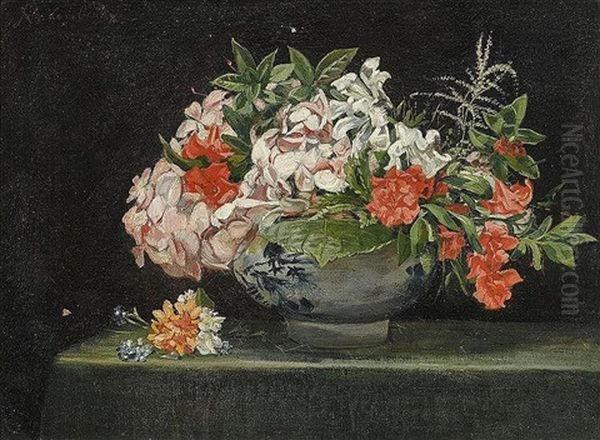 Blumenstillleben Oil Painting by Jules Lambeaux