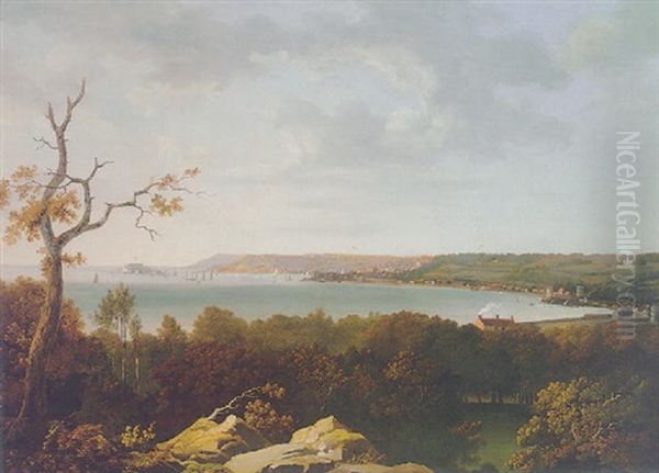 View Of St. Peter Port, Guernsey Oil Painting by James Lambert the Elder