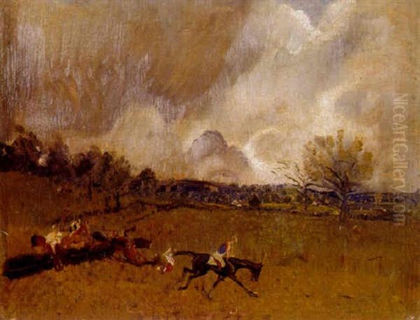 The Bong Bong Picnic Races Oil Painting by George Washington Lambert