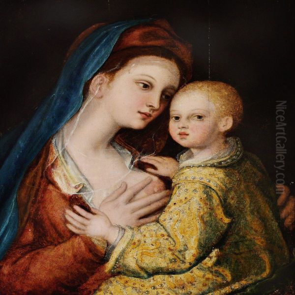 Madonna And Child Oil Painting by Barthel Beham