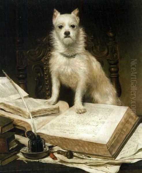 Le Chien Savant Oil Painting by Louis Eugene Lambert