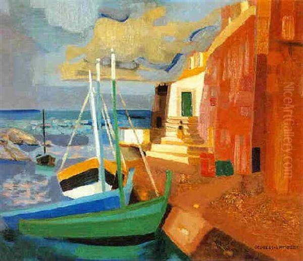 Port Mediterranee Oil Painting by George Lambert