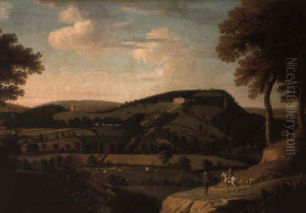 A View Of Haldon House, Devon Oil Painting by George Lambert