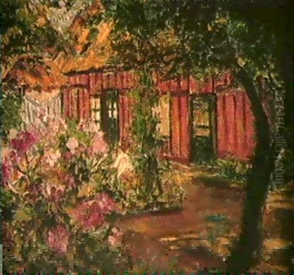 La Maison Fleurie Oil Painting by Joseph Lamberton