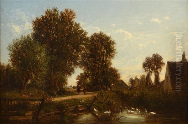 Campagne by Emile Charles Lambinet