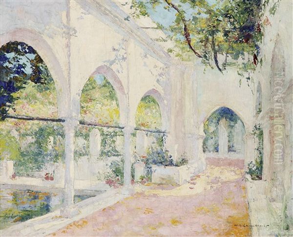 Patio En Orient Oil Painting by William Lambrecht