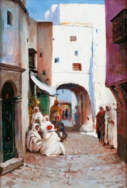 Dans La Casbah D'alger Oil Painting by William Lambrecht