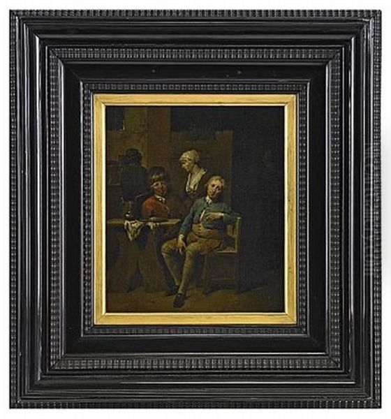 Vardshusinteriorer (pair) Oil Painting by Jan Baptist Lambrechts