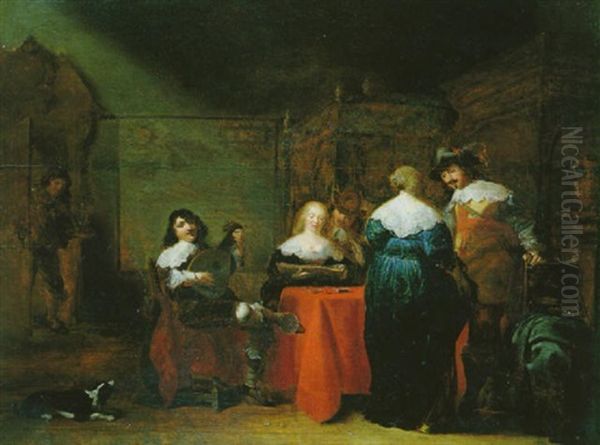 Ein Hausliches Konzert Oil Painting by Christoffel Jacobsz. Van Der Lamen