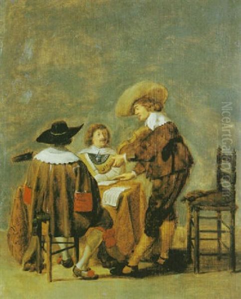 Scene D'interieur De Taverne by Christoffel Jacobsz. Van Der Lamen