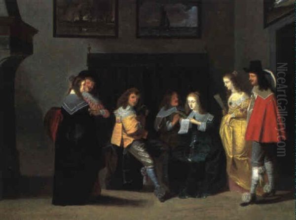 Le Concert Galant Oil Painting by Christoffel Jacobsz. Van Der Lamen