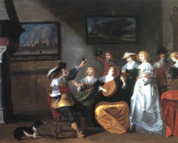 Concert Galant by Christoffel Jacobsz. Van Der Lamen