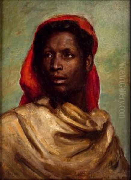 Cabeza De Arabe Oil Painting by Francisco Lameyer Y Berenguer